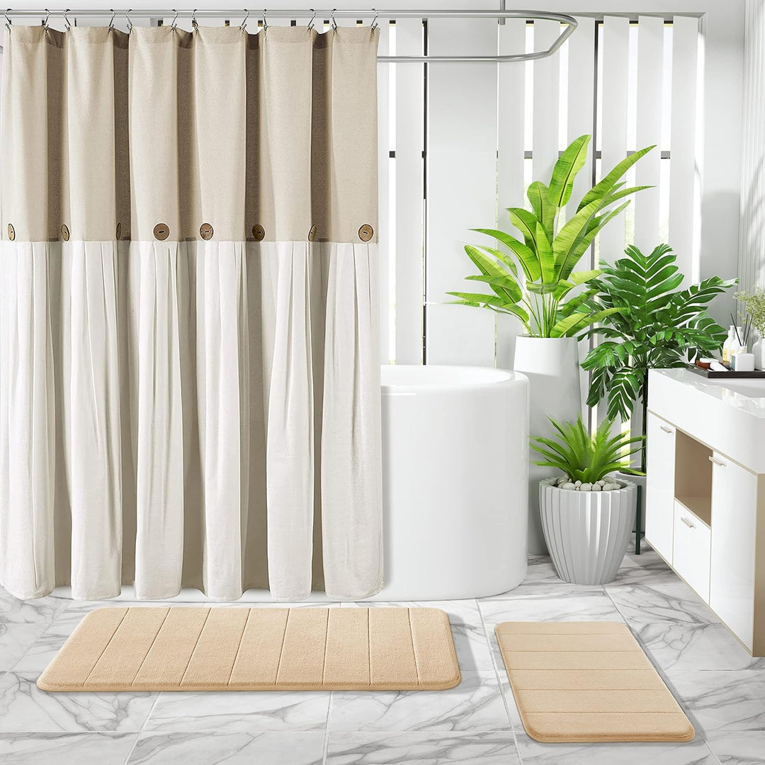 Lisslune | SoftHaven – Luxurious bath rug set made of memory foam with non-slip underside