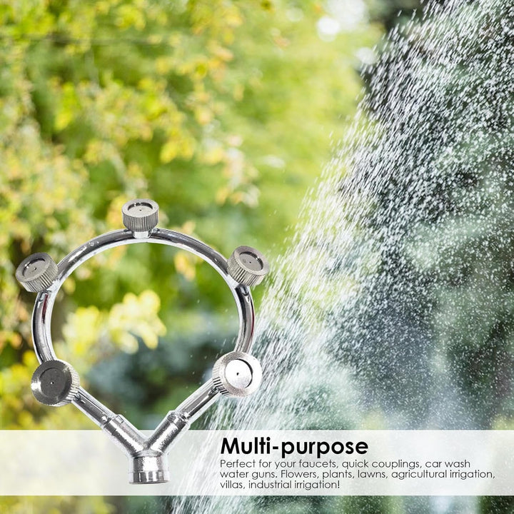 Lisslune | High pressure stainless steel ring multi nozzle – Efficient spray attachment for garden irrigation
