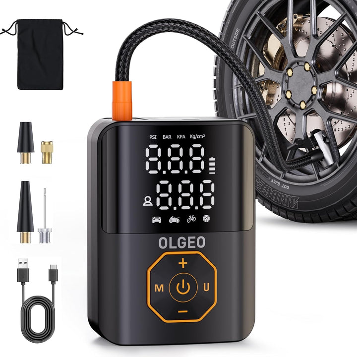 Lisslune | Portable Tire Pump - 18000mAh Air Compressor for Cars and Motorcycles