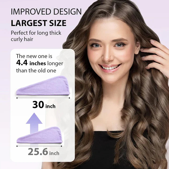 Lisslune | Microfiber Hair Towel Set | 3 Pack for Quick Drying