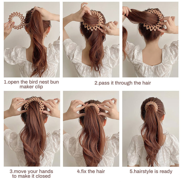 Lisslune | Stylish Bird's Nest Hair Clips – 3-Piece Set