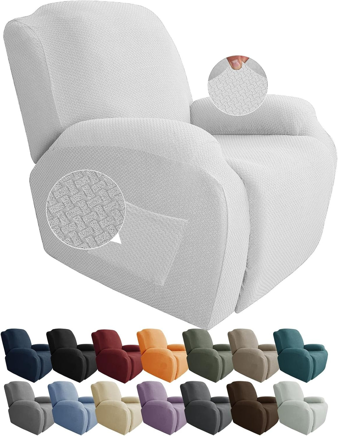 Lisslune | Stretch Recliner Chair Covers 4-Piece Set – CoverMate