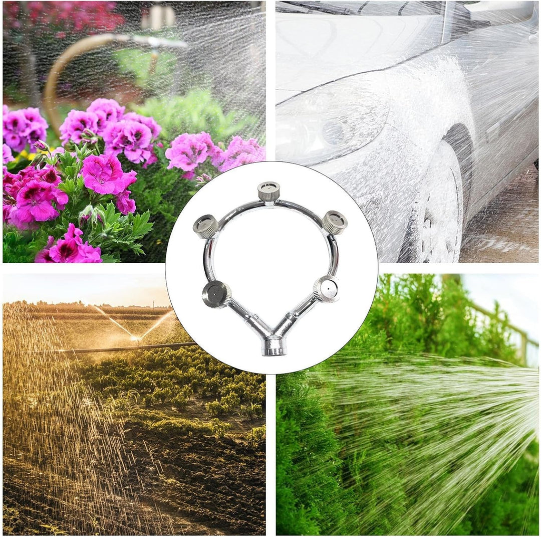 Lisslune | High pressure stainless steel ring multi nozzle – Efficient spray attachment for garden irrigation
