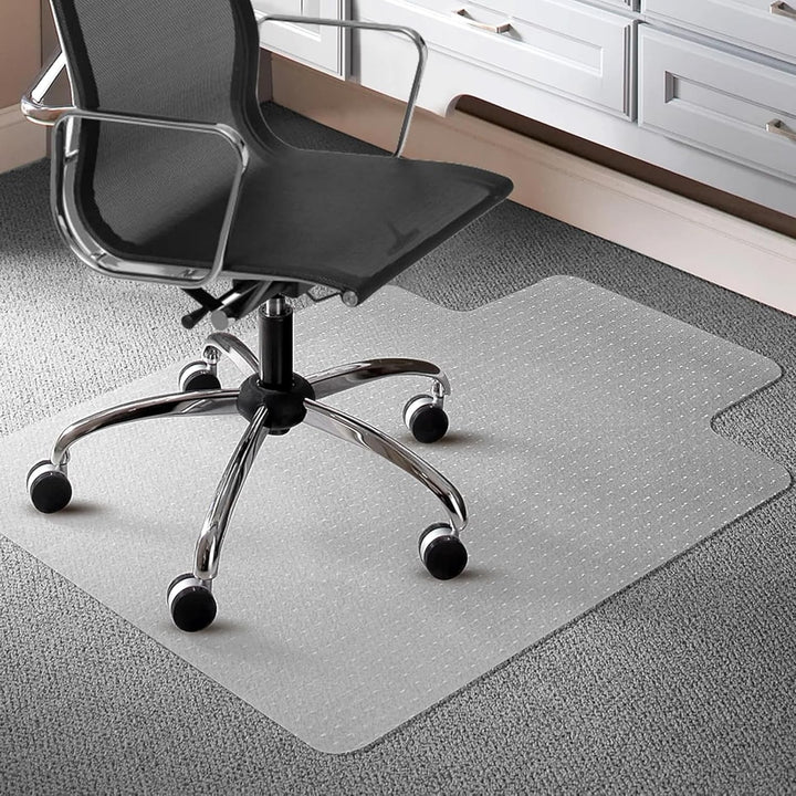 Lisslune | Myrida Clear PVC Office Chair Mat for Low-Pile Carpet Floors