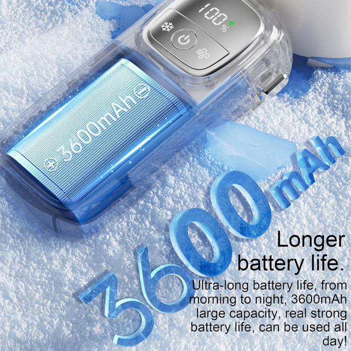 Lisslune | Portable Foldable Handheld Fan with LED Display 100 Speeds