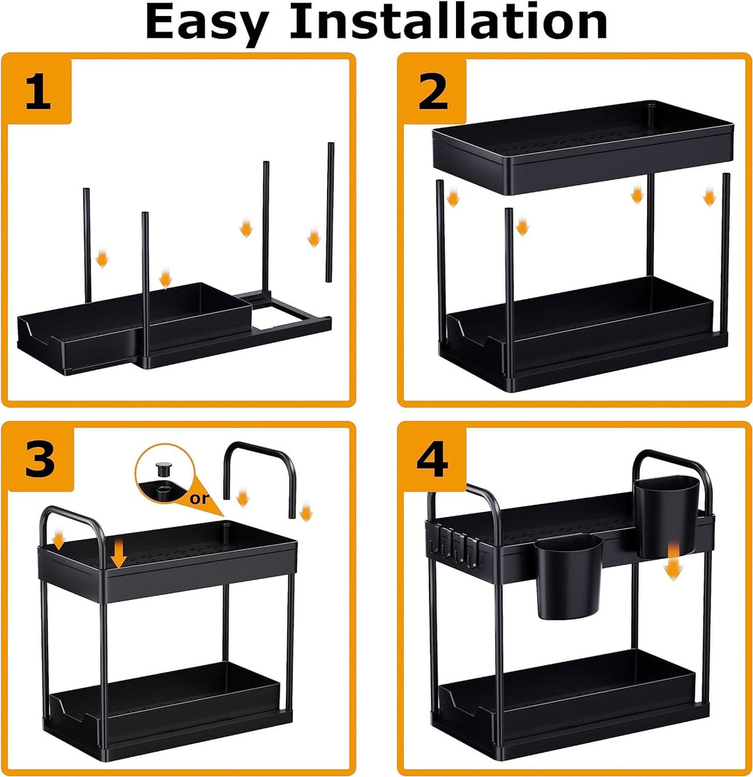 Lisslune | EcoSpace - 2-tier under-desk shelf
