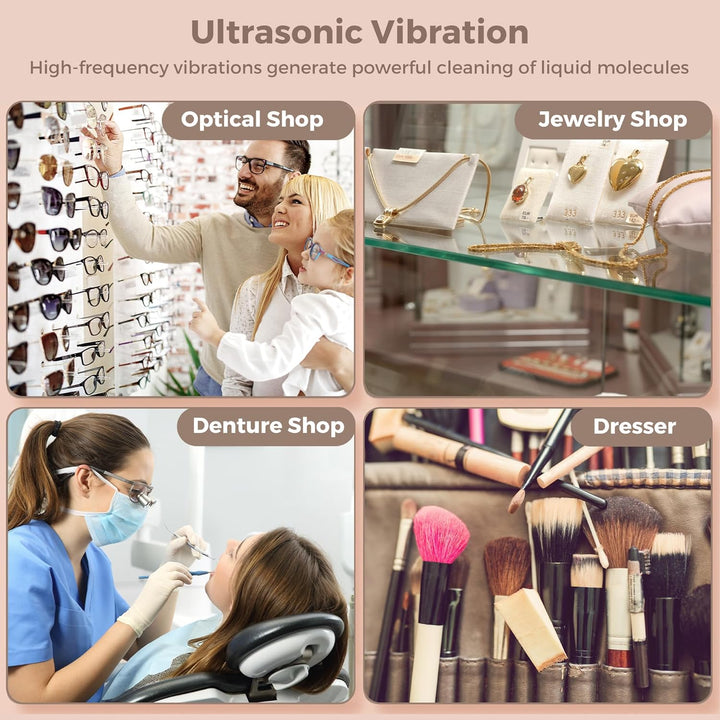 Lisslune | Ultrasonic Jewellery Cleaner 650ml with Watch Holder – ShineMate