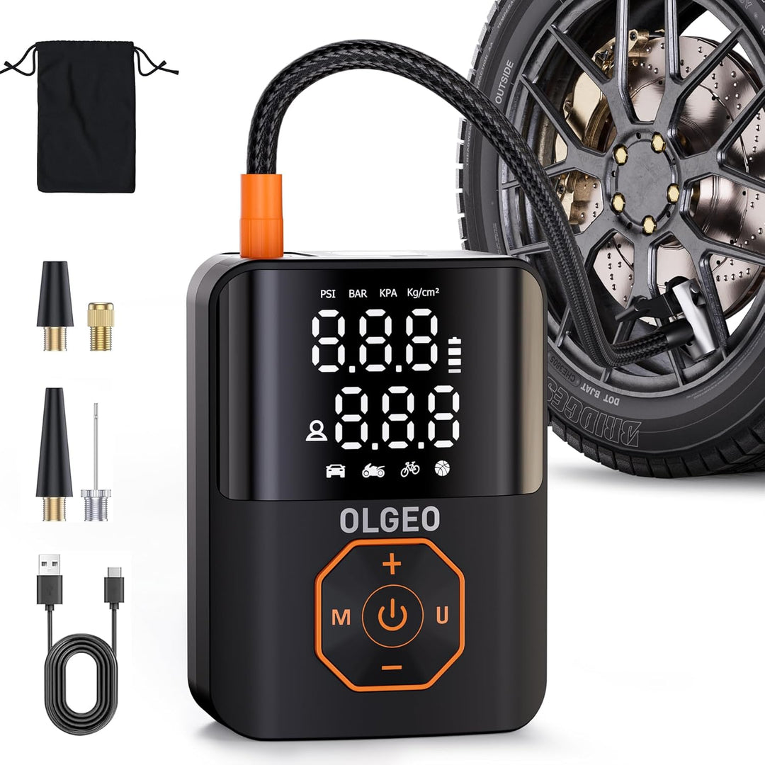 Lisslune | Portable Tire Pump - 18000mAh Air Compressor for Cars and Motorcycles