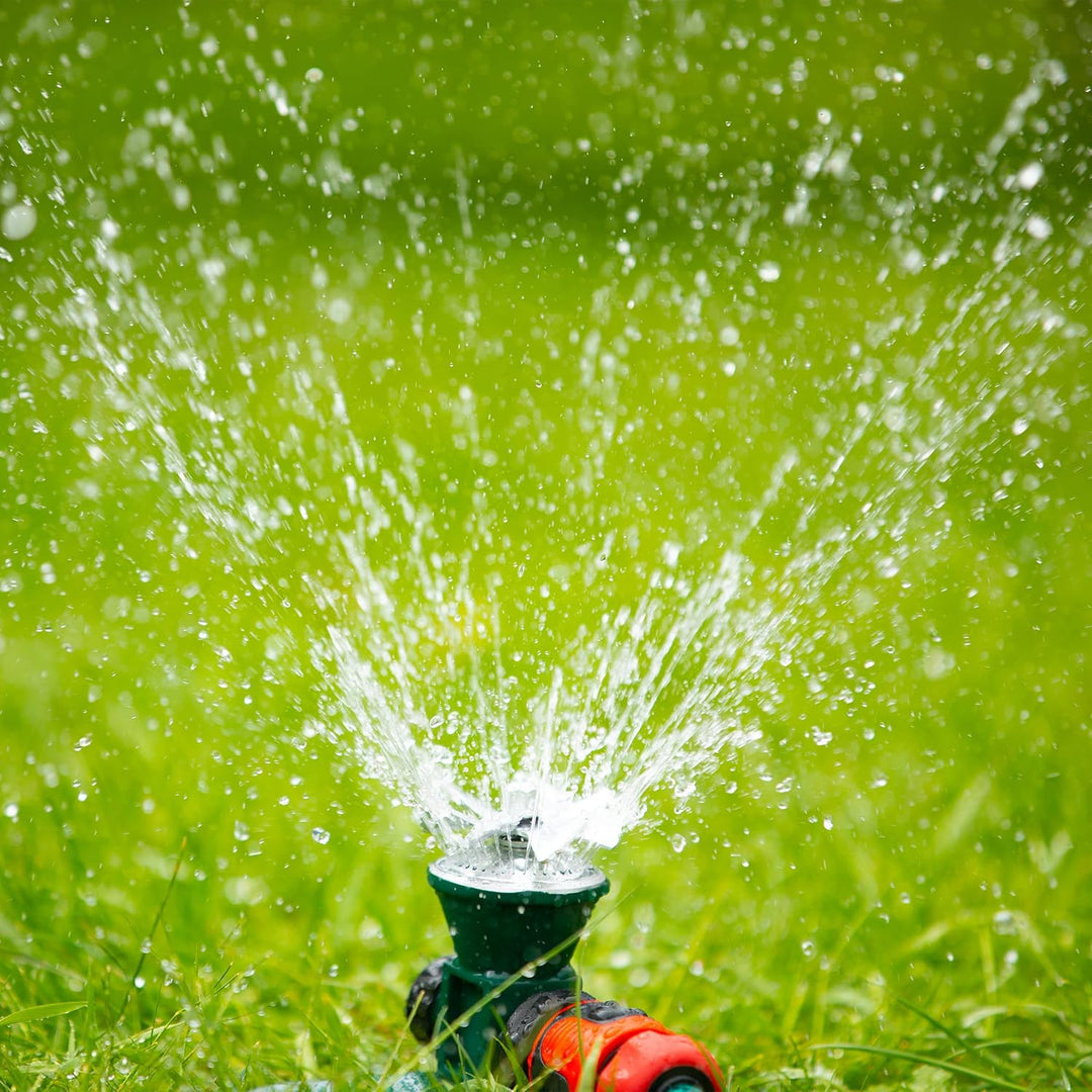 Lisslune | 360-Degree Automatic Rotating Metal Lawn Sprinkler – Effective Garden Watering Spray Head