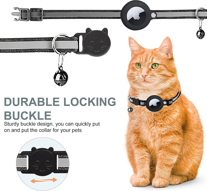 Lisslune | Cat GPS Tracker Collar | Quick Release Closure, Reflective Design & Durable for Outdoor Safety Adventures