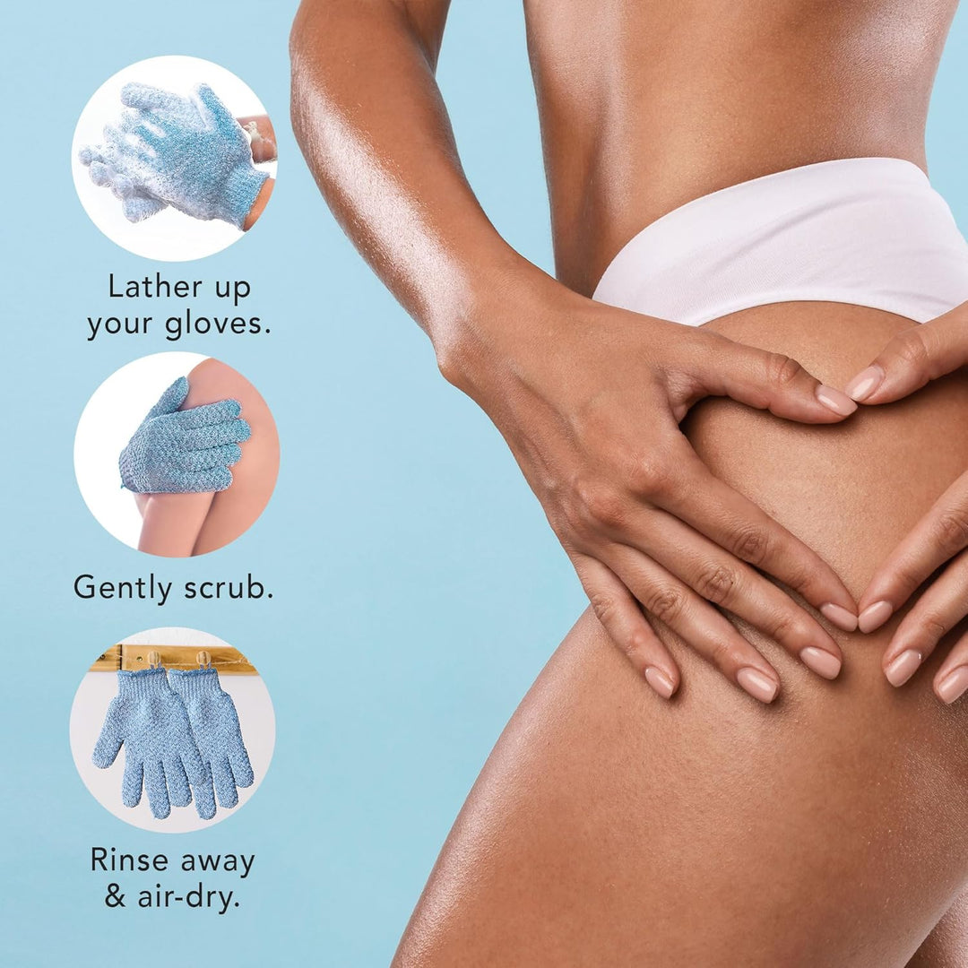Lisslune | Exfoliating Bath Gloves – Set of 2