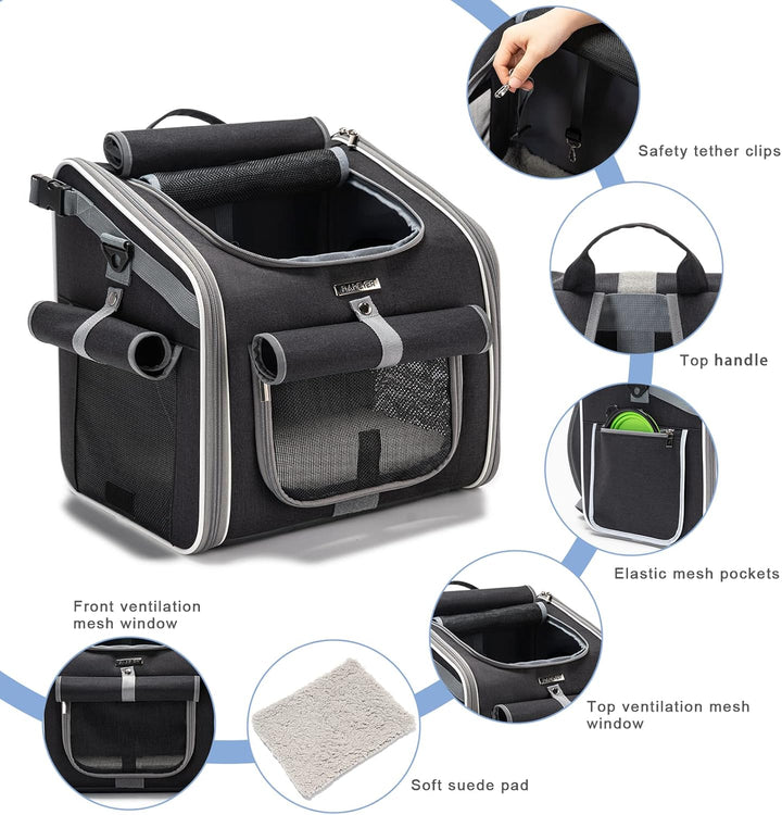 Lisslune | Max – Pet Bike Basket for Dogs & Cats