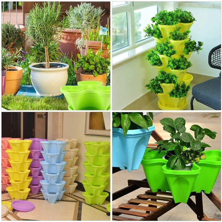 Lisslune | 6-Layer Vertical Plant Tower – Three-dimensional Flowering System for the Garden