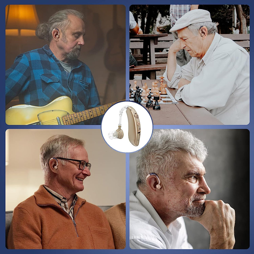 Lisslune | Rechargeable Digital Behind the Ear Hearing Aids BTE With Noise Reduction
