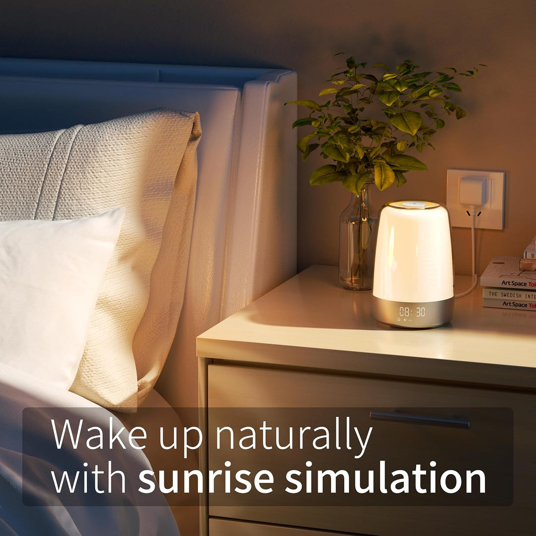 Lisslune | Aurora Wake-Up Light with Natural Sounds – Gentle Sunrise Alarm Clock for a Refreshing Start