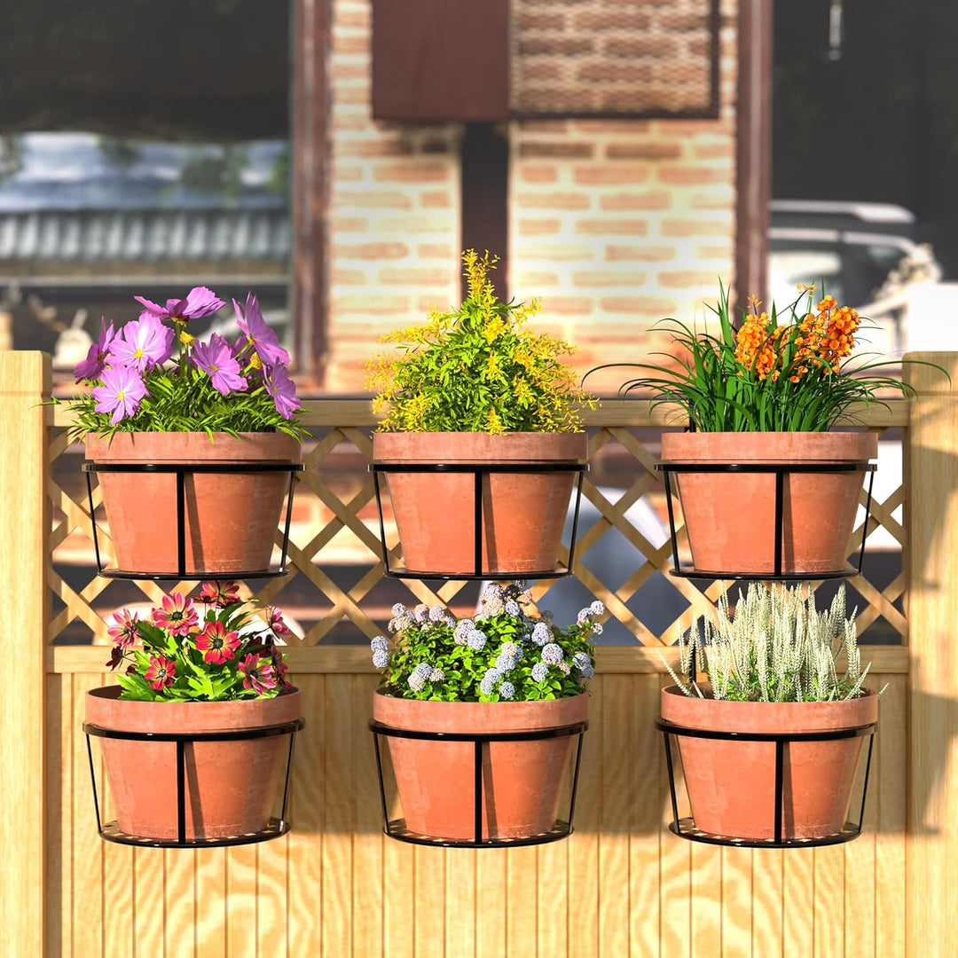 Lisslune | Hanging Plant Basket made of Metal – Balcony Planter Pot with Hook for Garden and Terrace