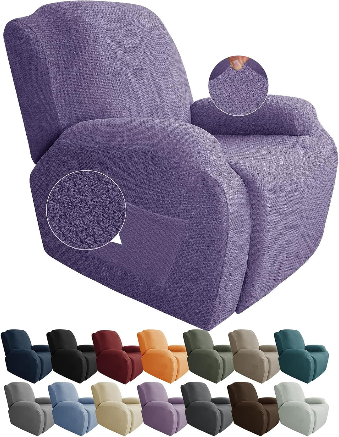Lisslune | Stretch Recliner Chair Covers 4-Piece Set – CoverMate