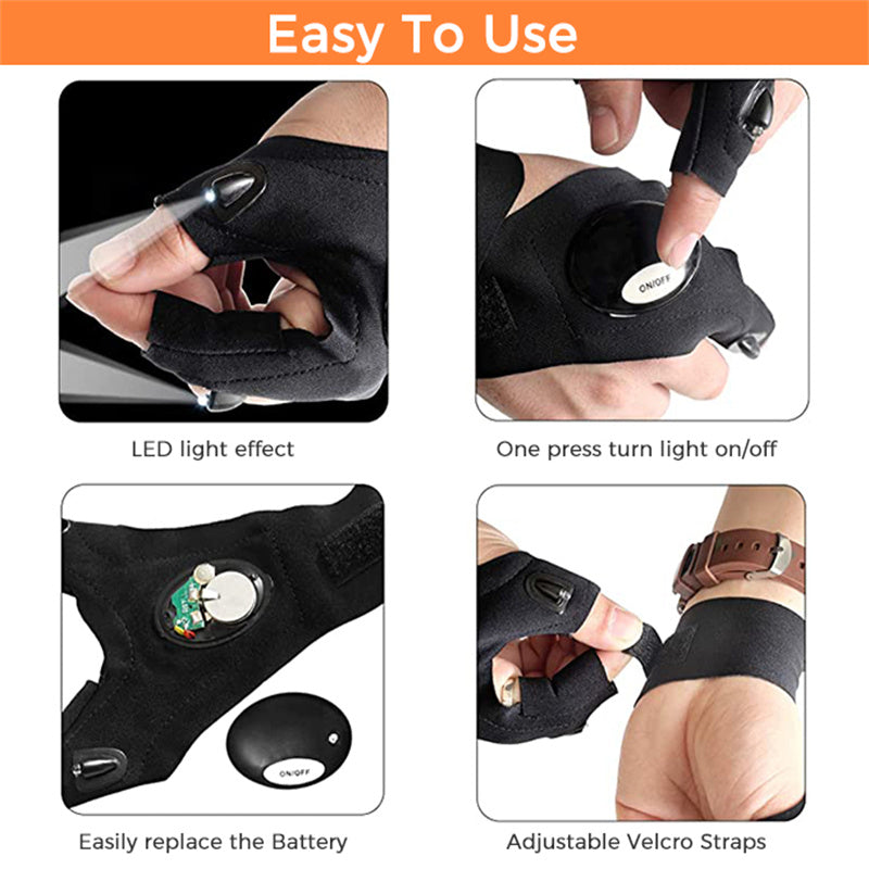Lisslune | LED gloves with waterproof lights