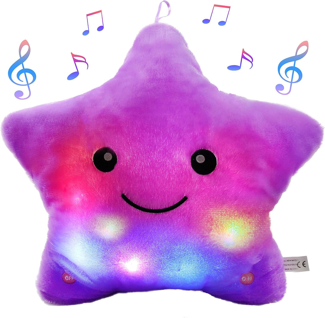 Lisslune | StarGlow Plush Night Light – Soft Stuffed Animal with Music and Light