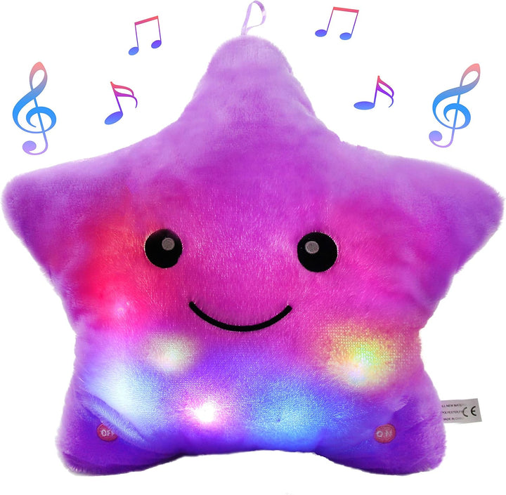 Lisslune | StarGlow Plush Night Light – Soft Stuffed Animal with Music and Light