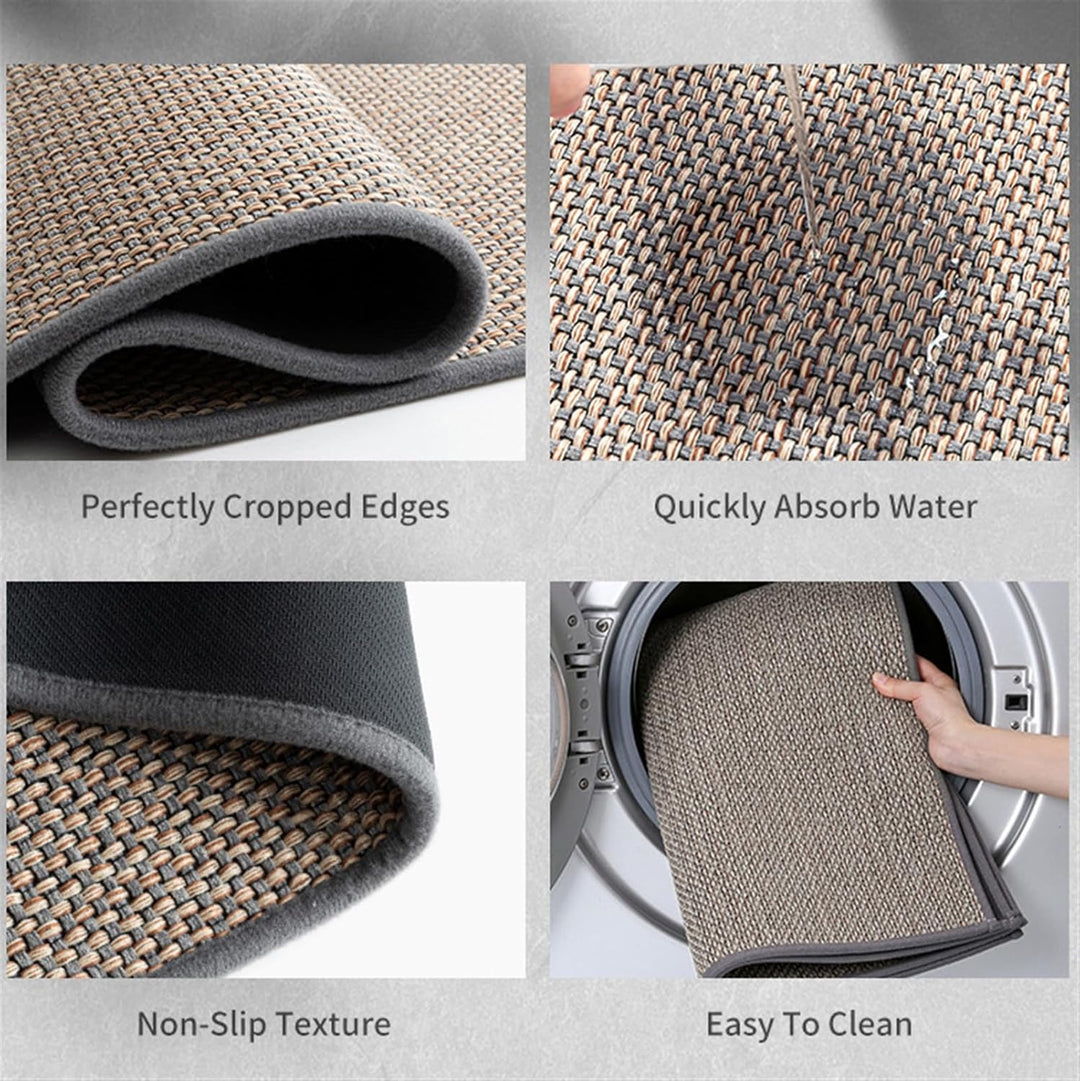 Lisslune | Woven Indoor Door Mats | Machine Washable. Non-Slip & Ideal for Home Decor and High-Traffic Areas
