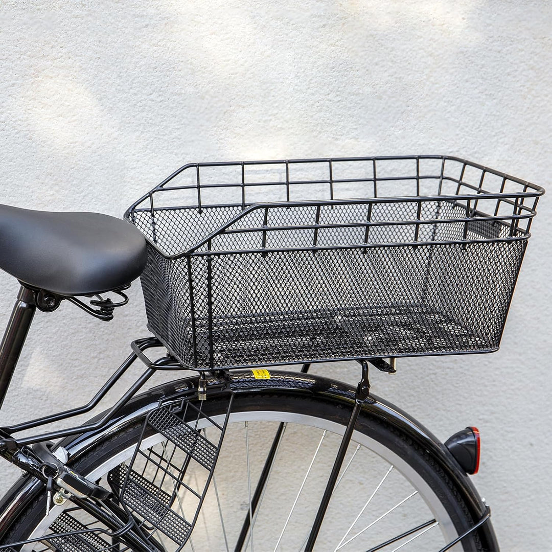 Lisslune | Large Rear Bike Basket with Cargo Net & Waterproof Cover – Orvian