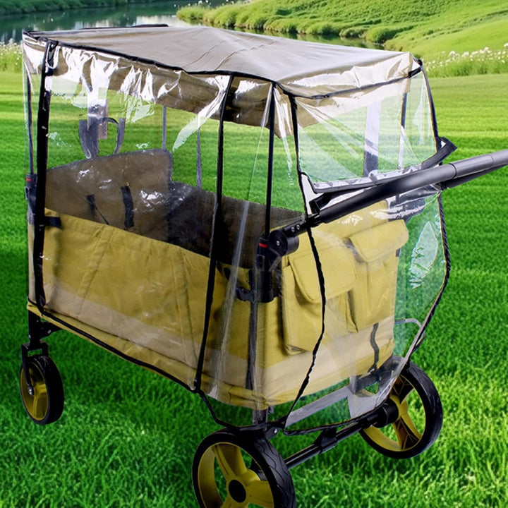 Lisslune | Stroller Rain Cover – Windproof Protective Canopy for 2-Seat & 4-Seat Carts – Venaro