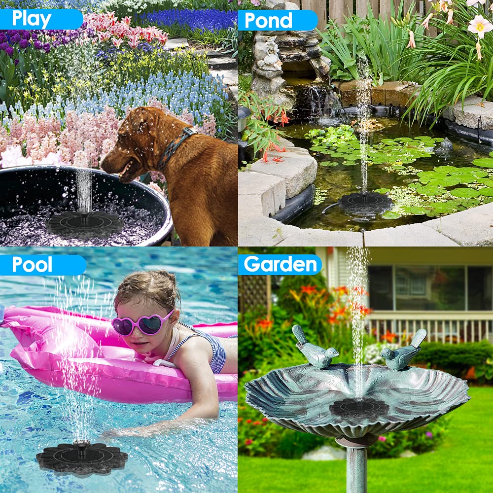 Lisslune | Solar-powered fountain for the garden – Flower design water feature for ponds and pools