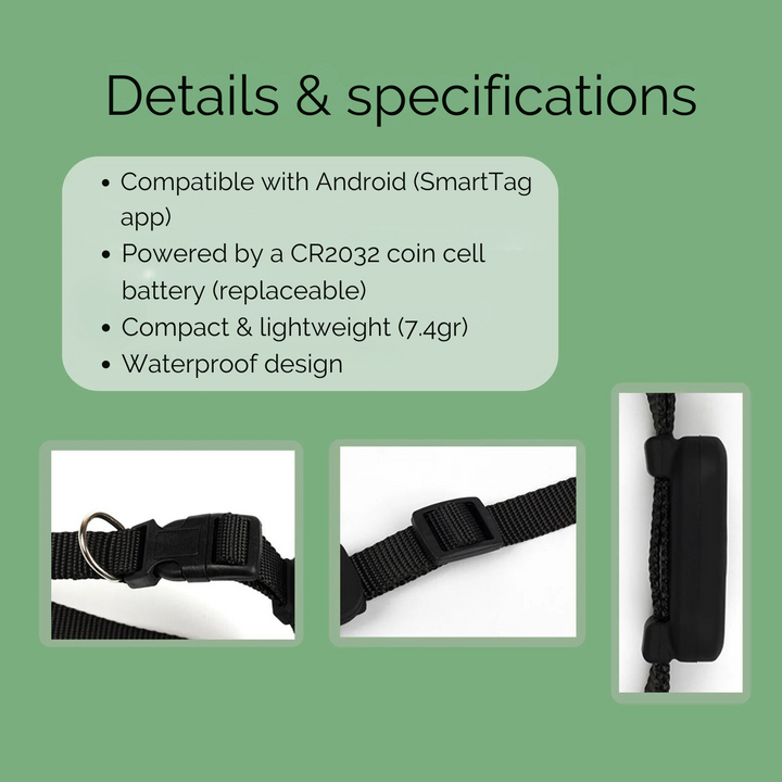 Lisslune | AnimalTracker Mini – Smart Dog and Cat Bluetooth Collar Tracker