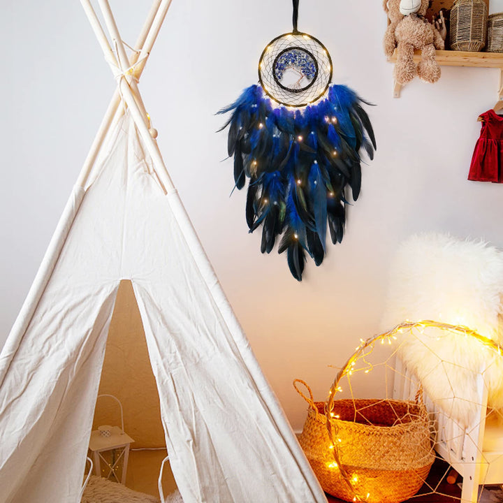 Lisslune | Frendorf Crystal Tree of Life Feather Glow Dreamcatcher