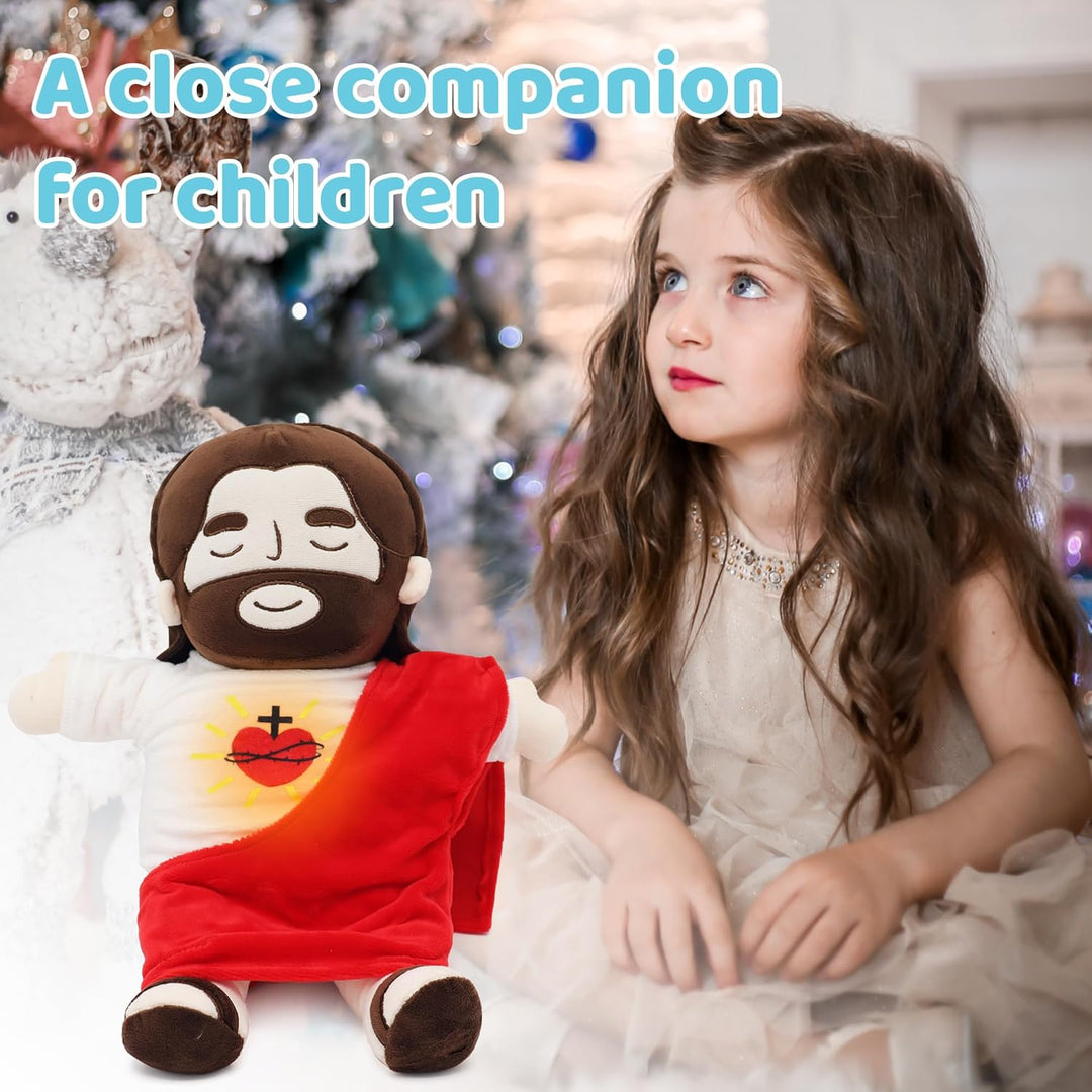 Lisslune | Soothing Jesus Plush Toy with Calming Breathing & Sounds