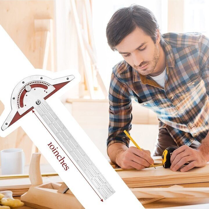 Lisslune | Ultra Precision Marking Ruler Square T Type Woodworking Scriber Measuring Tool