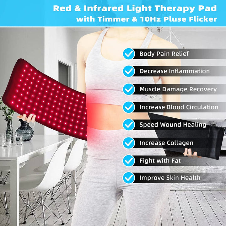 Lisslune | Infrared Light Therapy Pad Belt – Medical-Grade Pain Relief for Back and Muscles