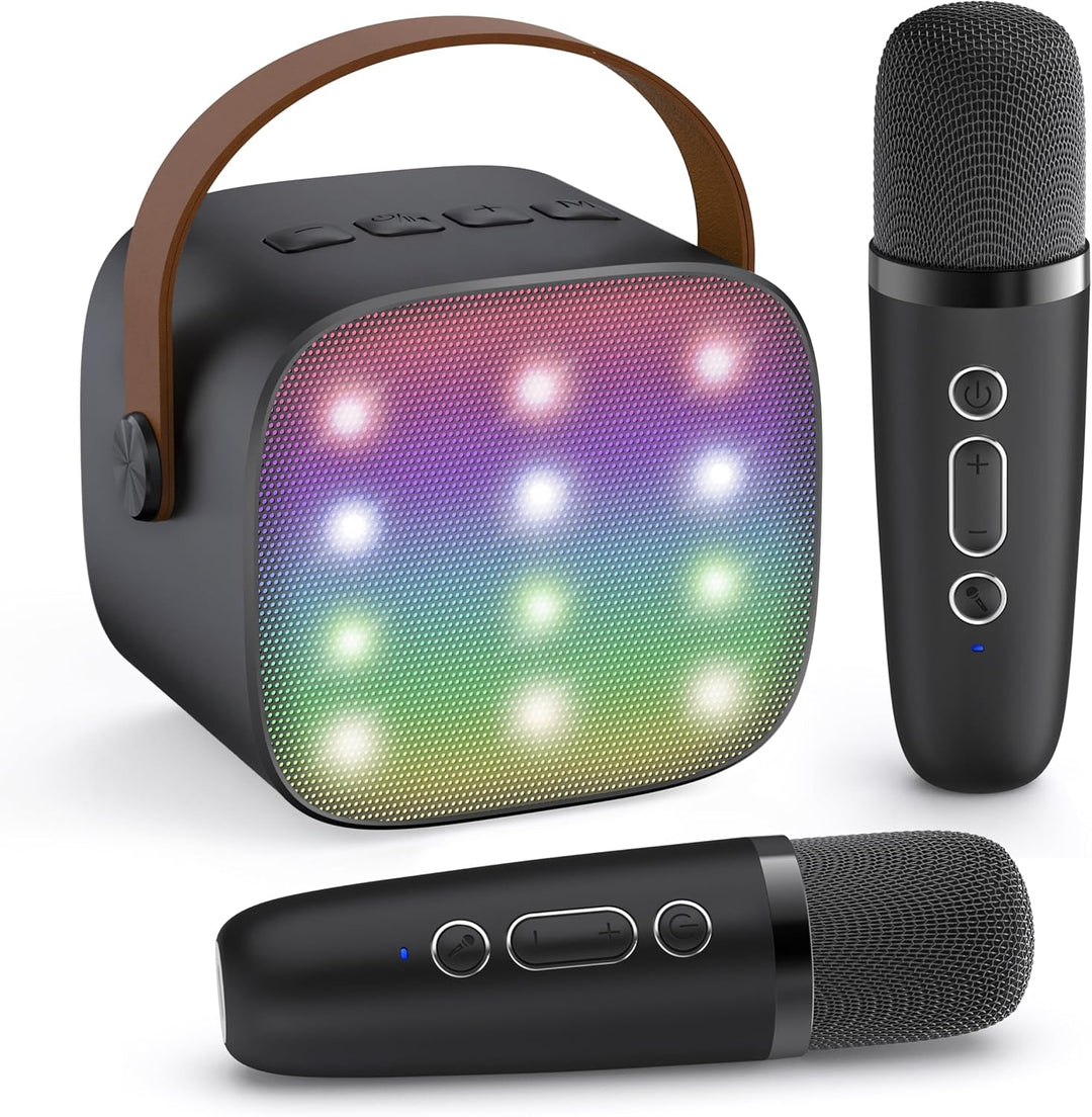 Lisslune | Portable Mini Karaoke Machine with Bluetooth Speaker & 2 Wireless Mics – Veylo