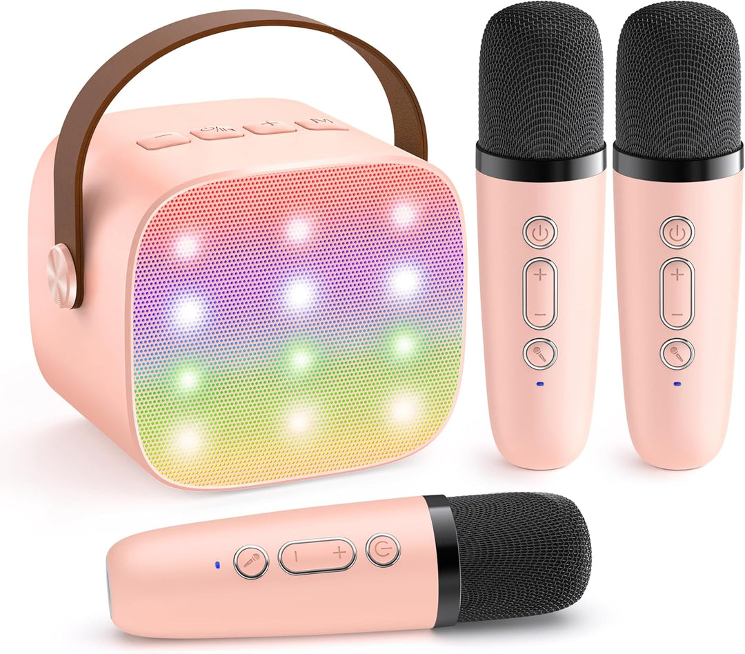 Lisslune | Portable Mini Karaoke Machine with Bluetooth Speaker & 2 Wireless Mics – Veylo