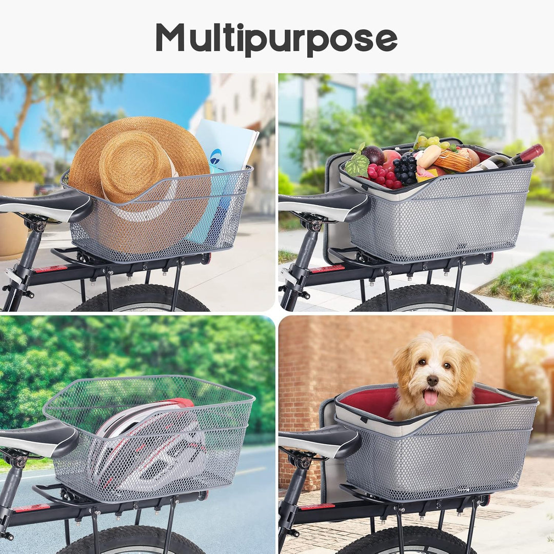 Lisslune | Waterproof Rear Bike Basket with Rainproof Cover – Velora