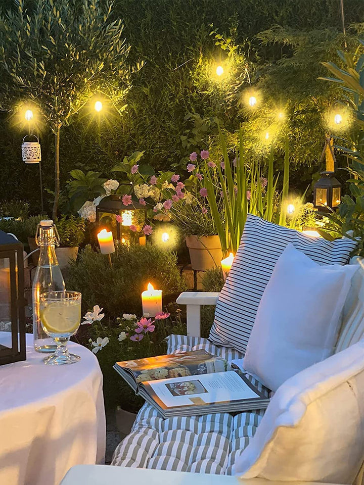Lisslune | Festoon Lights Outdoor, 53FT/16M S14 Outdoor Garden LED String Lights, IP65 Waterproof Outdoor String Lights Main Power 2700K 15+1(Replacement) Bulbs for Outdoor Patio Terrace Yard Wedding Party