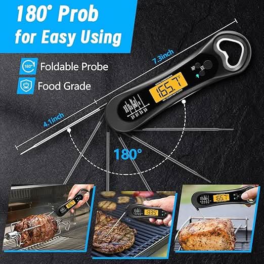 Lisslune | GrillMaster - Wireless Meat Thermometer for Perfect Grilling