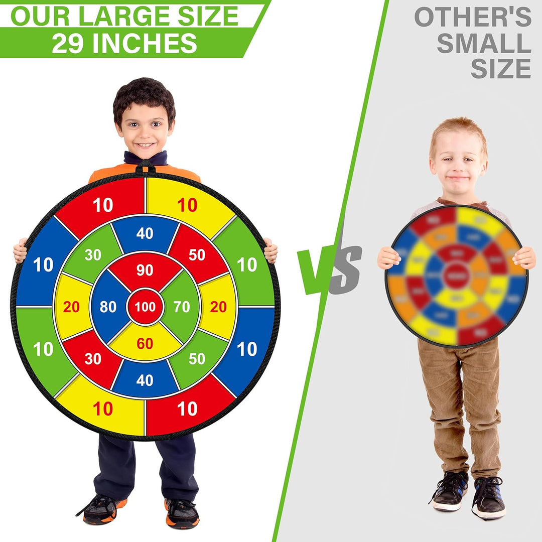 Lisslune | Large Double-Sided Dartboard for Kids – Play, Learn and Relax