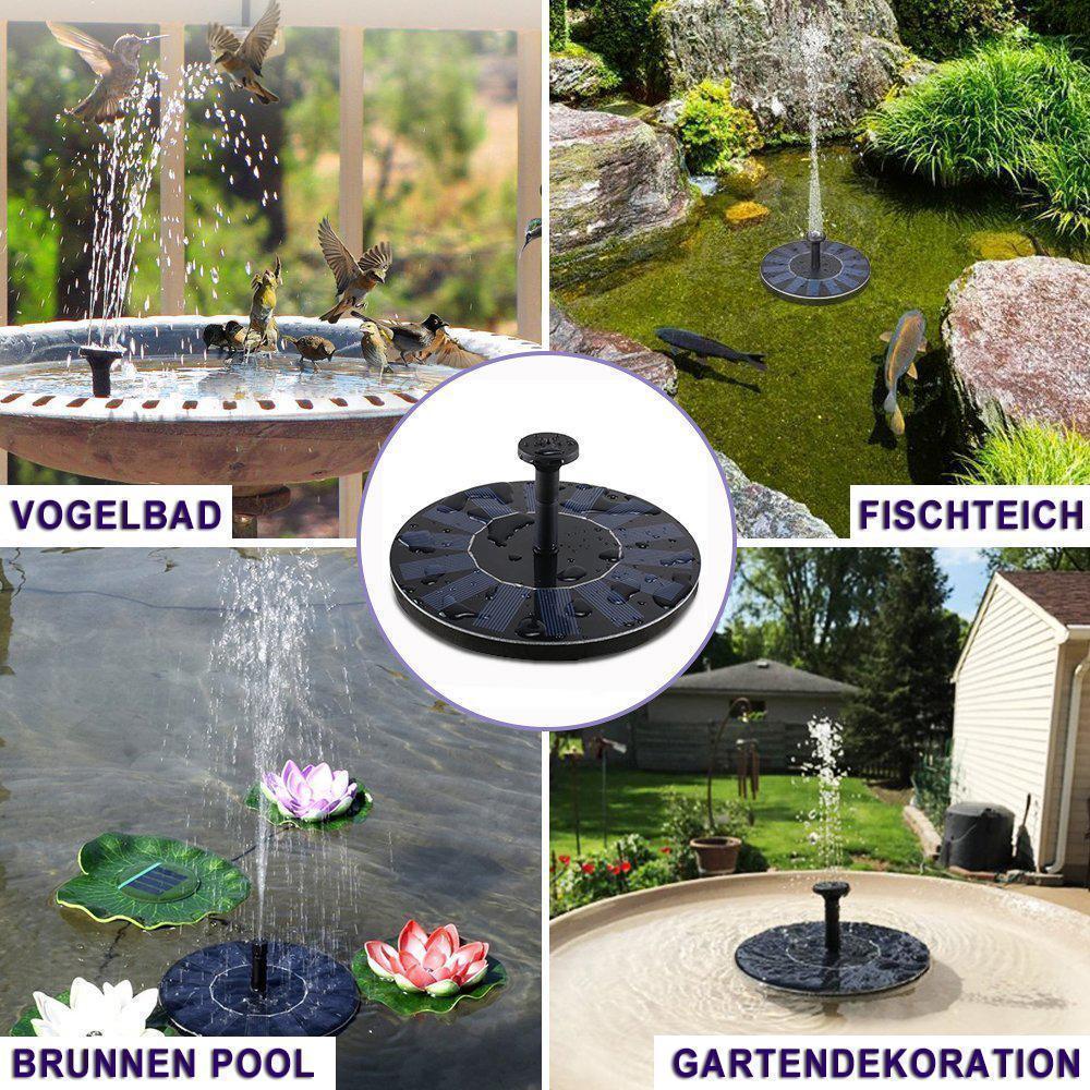 Lisslune | Solar Energy Fountain Pump WaterSoft – For Pond, Birdbath or Garden Decoration