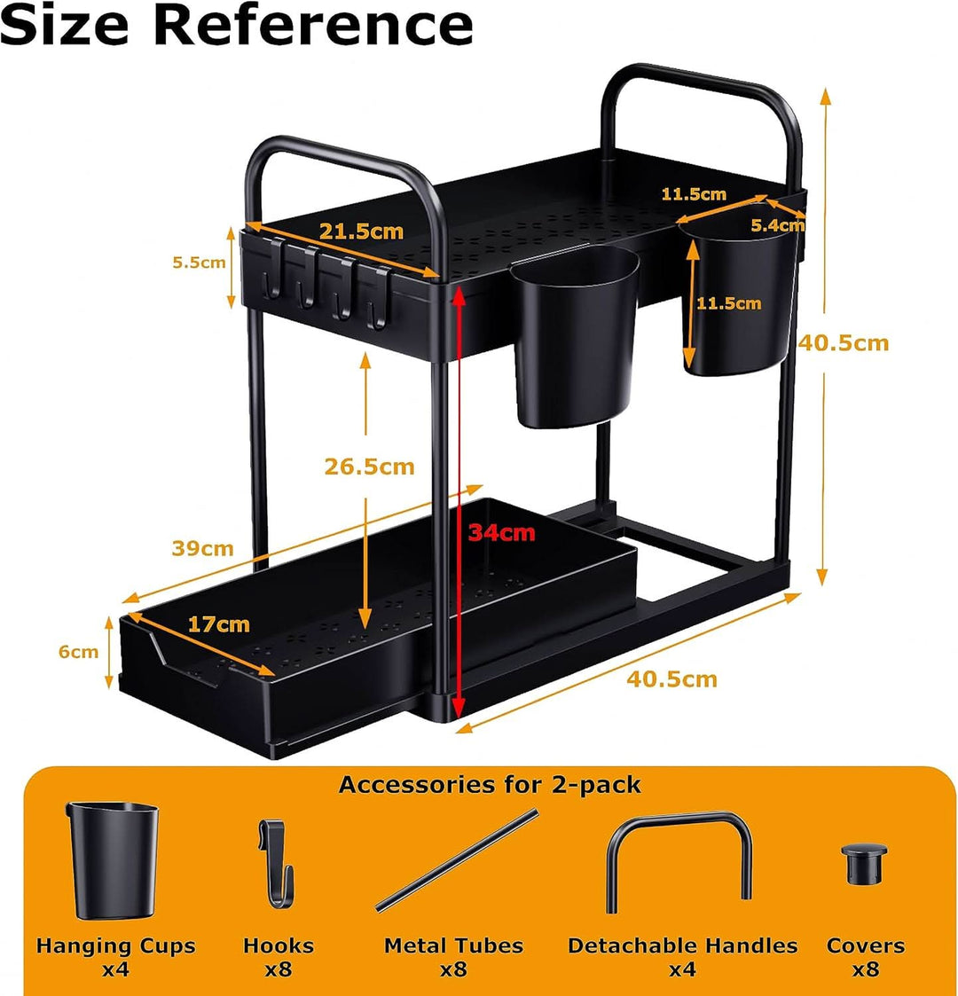 Lisslune | EcoSpace - 2-tier under-desk shelf
