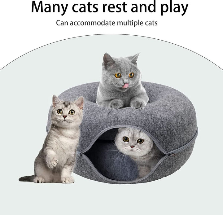 Lisslune | PURRFECT DEN – Luxury Cat Tunnel with Sleeping Cave & Play Fun