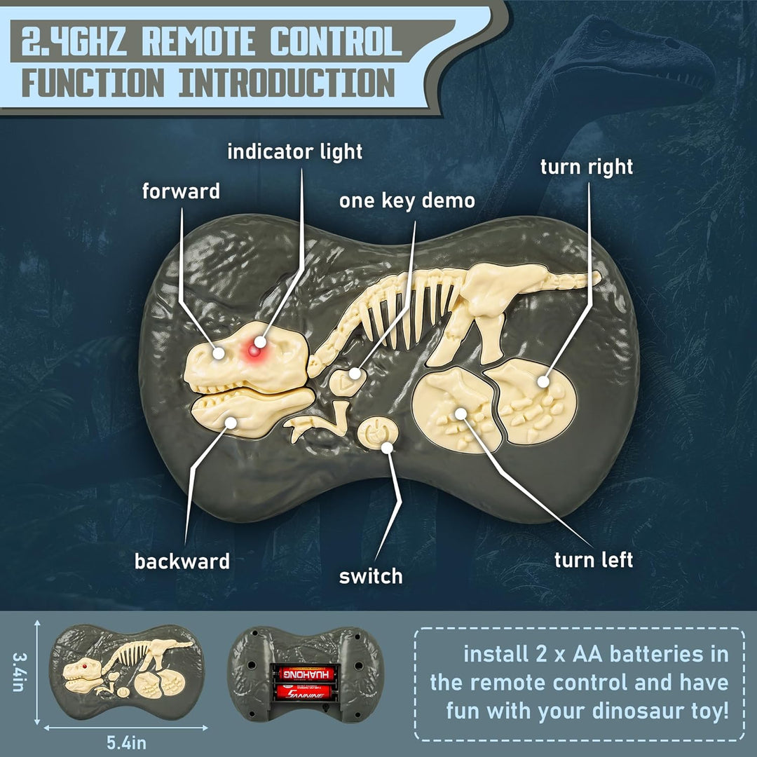 Lisslune | RaptorMove – Remote Control Dinosaur Toy with Sound, LED and Realistic Movements