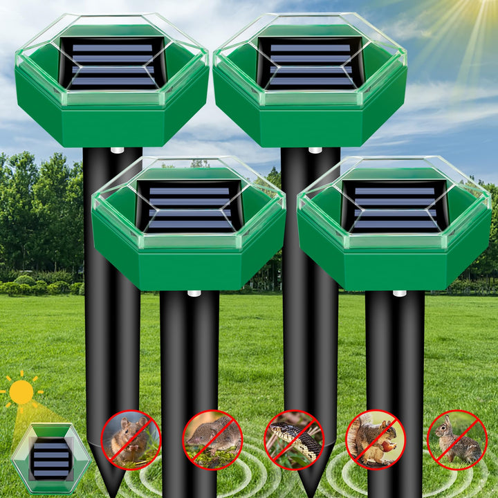 Lisslune | Ultrasonic Mole Repellent 4 Pack