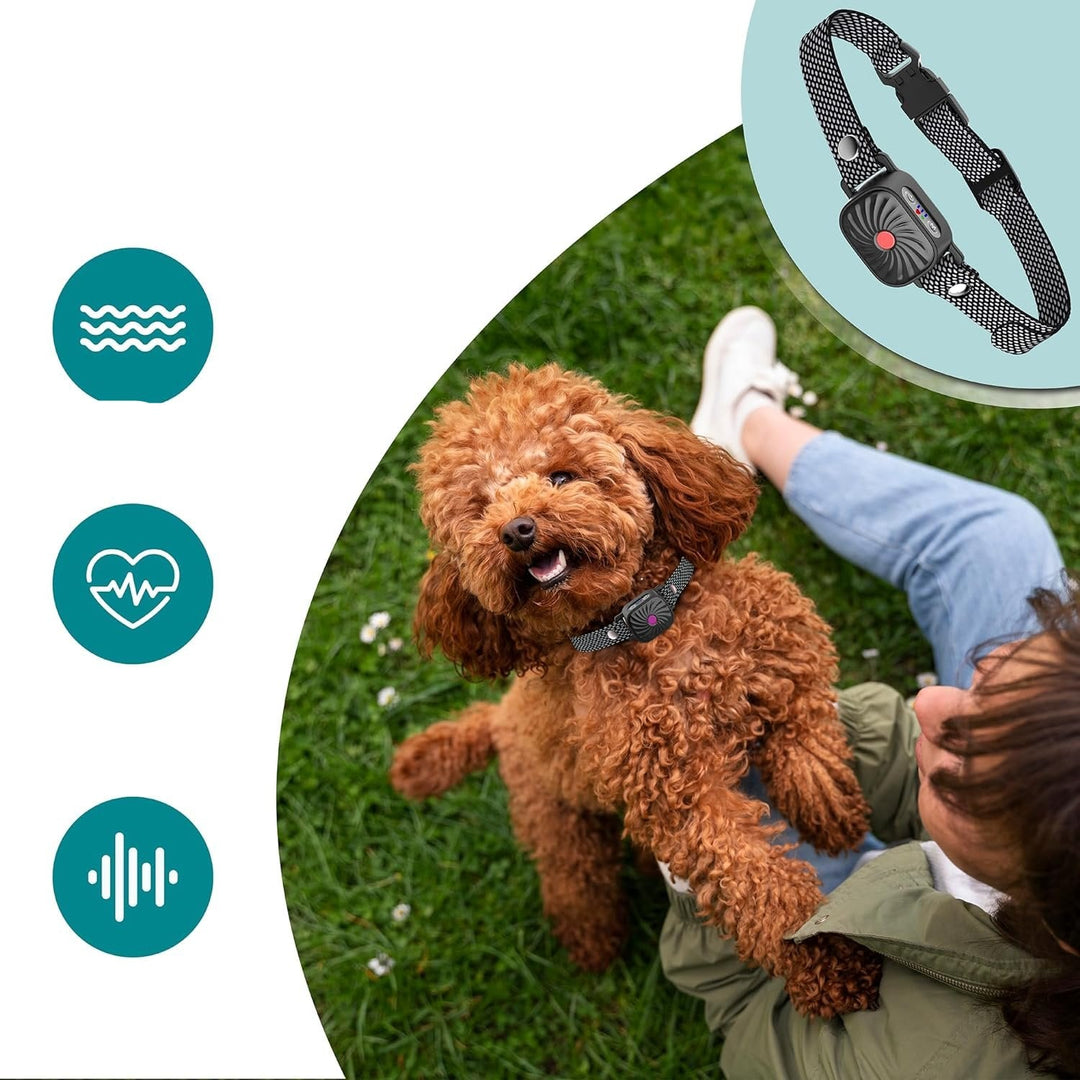 Lisslune | Adjustable Anti Bark Collar for Dogs | Humane, Comfortable & Effective Bark Control Device for Small to Large Breeds