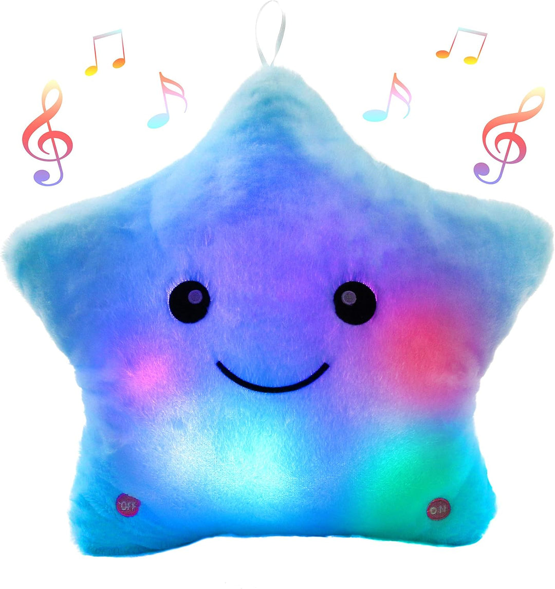 Lisslune | StarGlow Plush Night Light – Soft Stuffed Animal with Music and Light