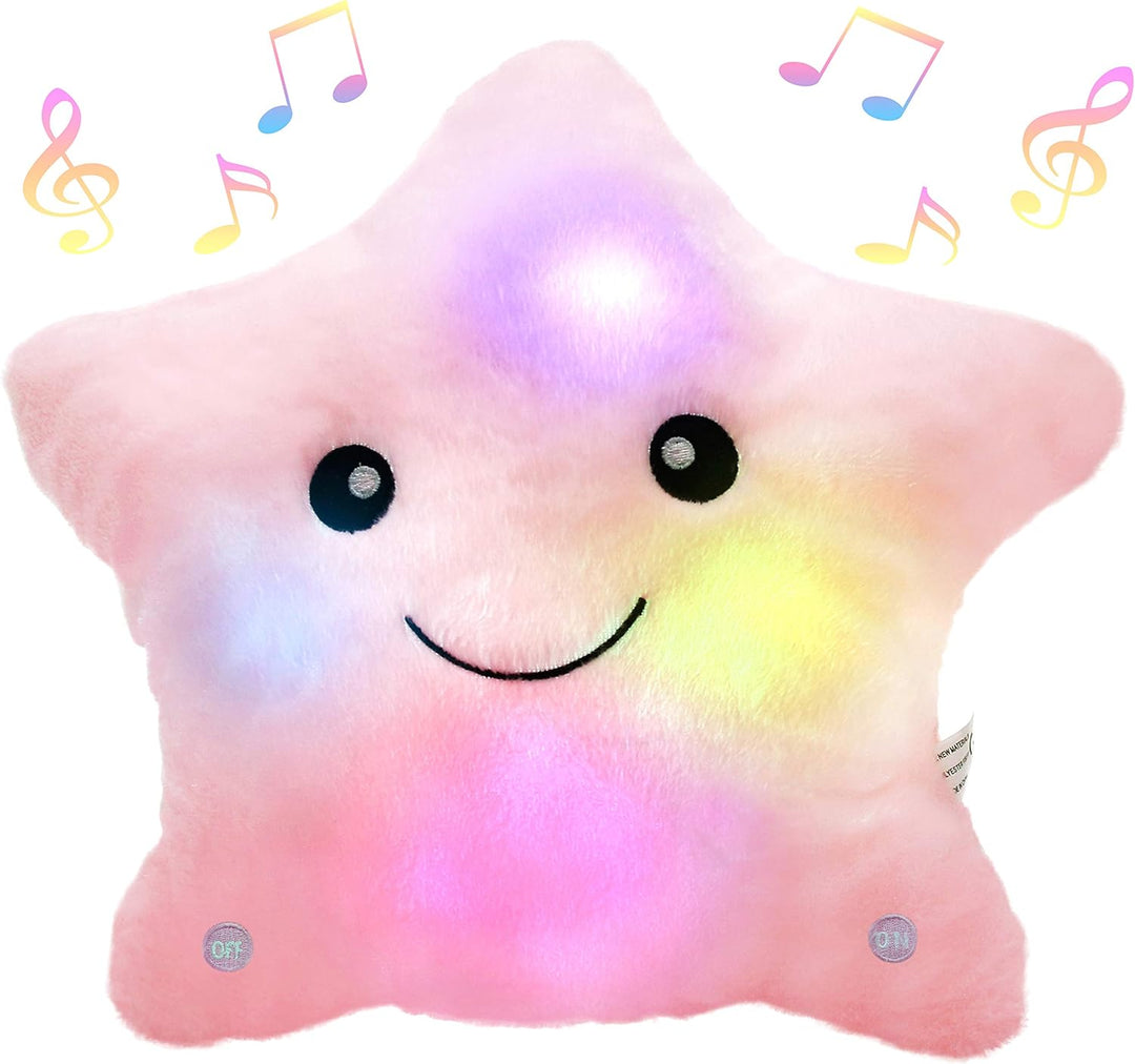 Lisslune | StarGlow Plush Night Light – Soft Stuffed Animal with Music and Light