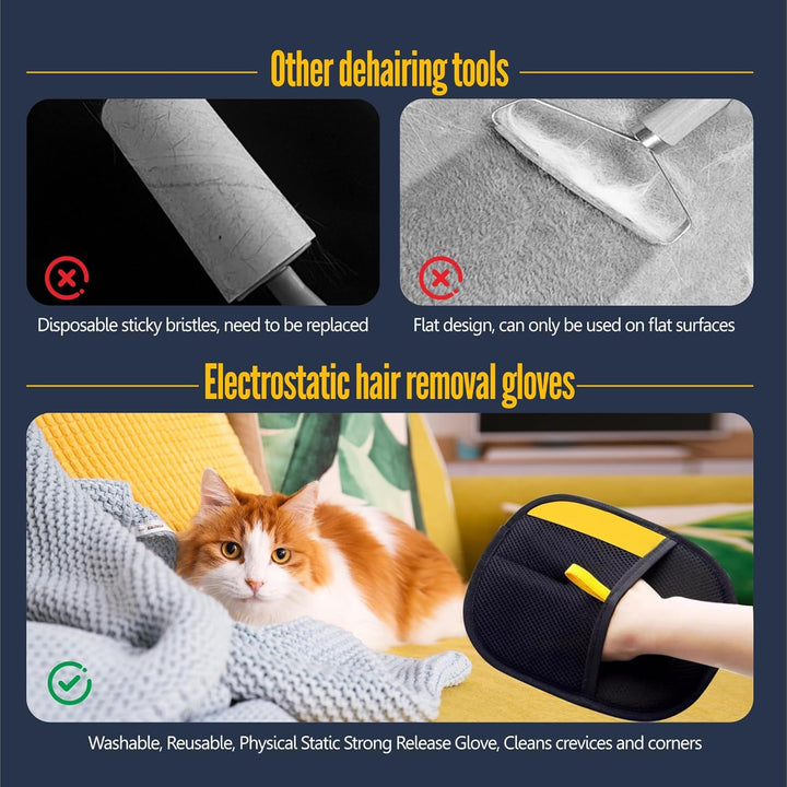 Lisslune | FurEase – Pet Hair Removal Glove for All Coat Types | Gentle Grooming & Shedding Solution