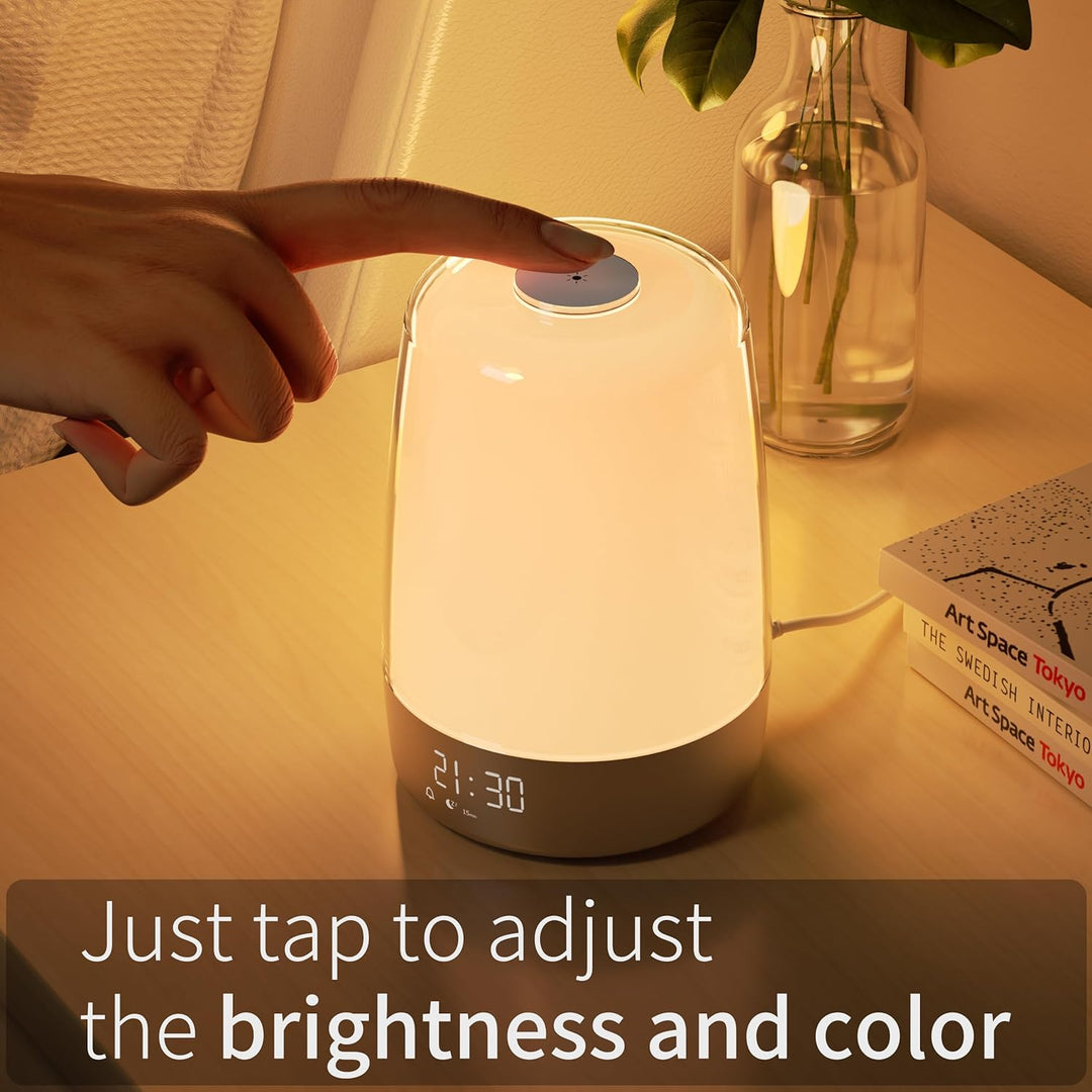 Lisslune | Aurora Wake-Up Light with Natural Sounds – Gentle Sunrise Alarm Clock for a Refreshing Start