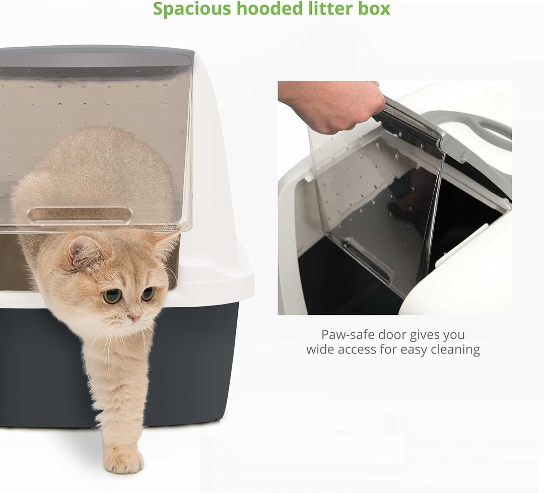 Lisslune | PetHome XL Cat Litter Box – Extra Large Covered Litter Tray with Odor Control